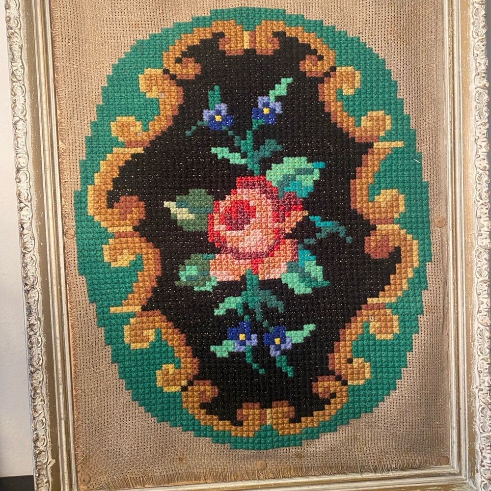Victorian Rose Needle Point - Picture 2 of 8